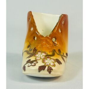 Vintage Herend Hungary Porcelain Hand Painted Baby Shoe Chinese Bouquet